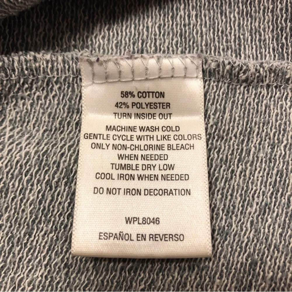 Jenni Women’s “Always #1” Long Sleeve Gray Sweater Top size XS